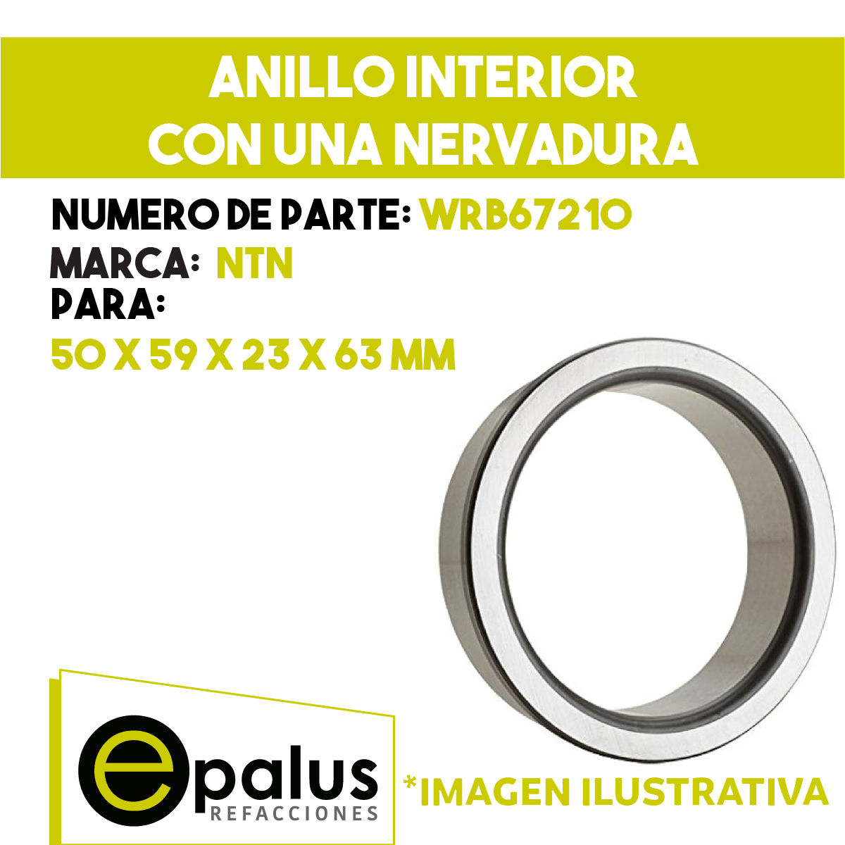 ANILLO INTERIOR CON UNA NERVADURA - PARTE: WRB67210