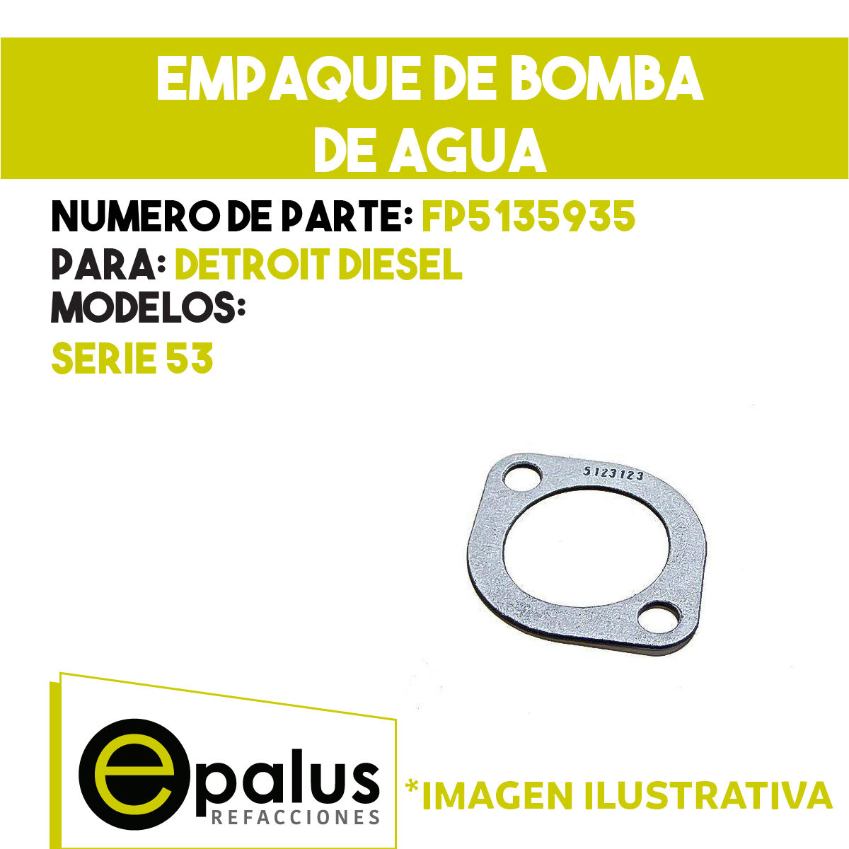 EMPAQUE DE BOMBA DE AGUA - PARTE: FP5135935