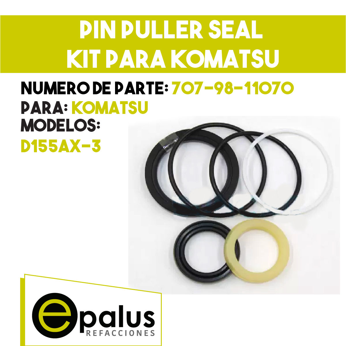 KIT DE SELLOS DE PIN PULLER - PARTE: 707-98-11070