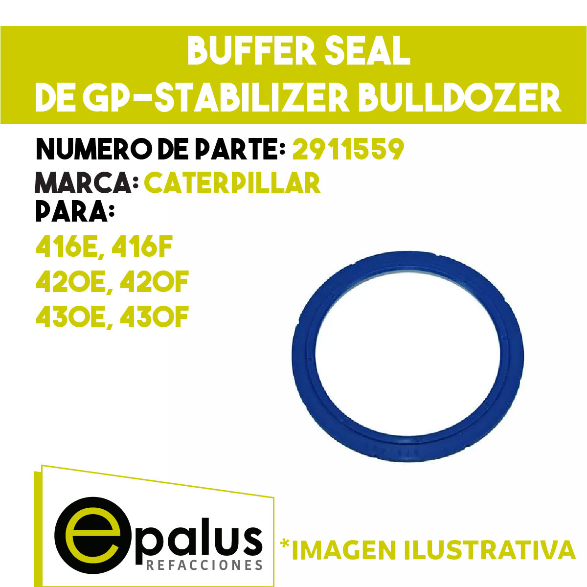 BUFFER SEAL DE GP-STABILIZER BULLDOZER - PARTE: 2911559