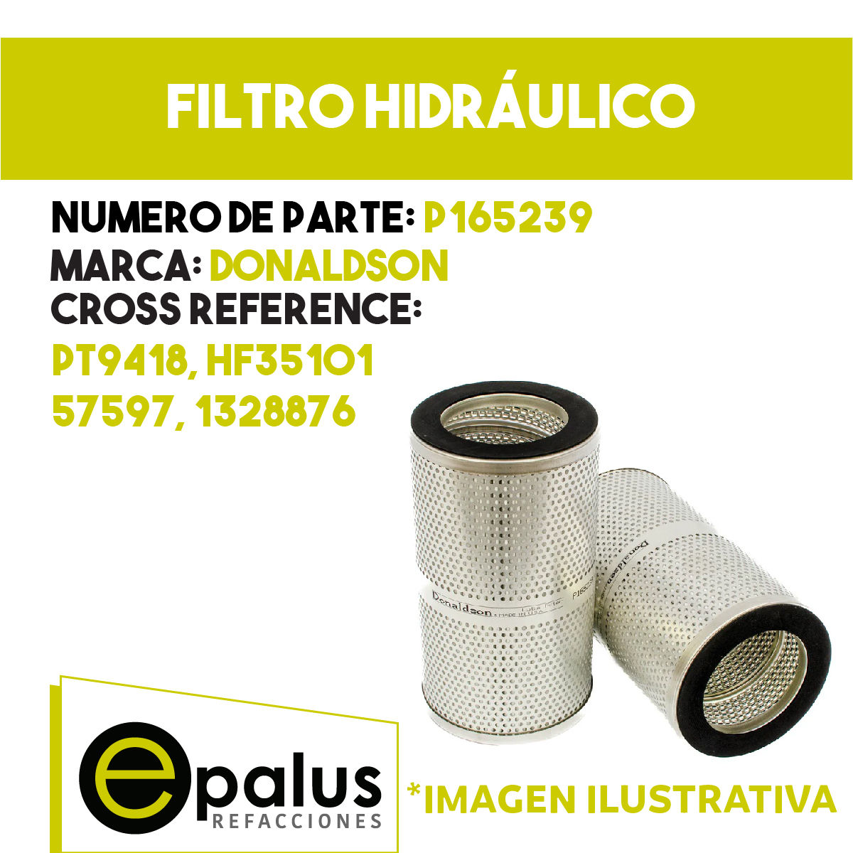 FILTRO HIDRÁULICO - PARTE: P165239