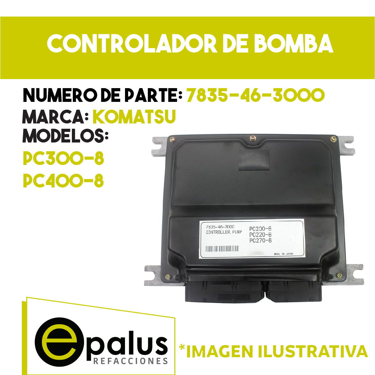 CONTROLADOR DE BOMBA - PARTE: 7835-46-3000