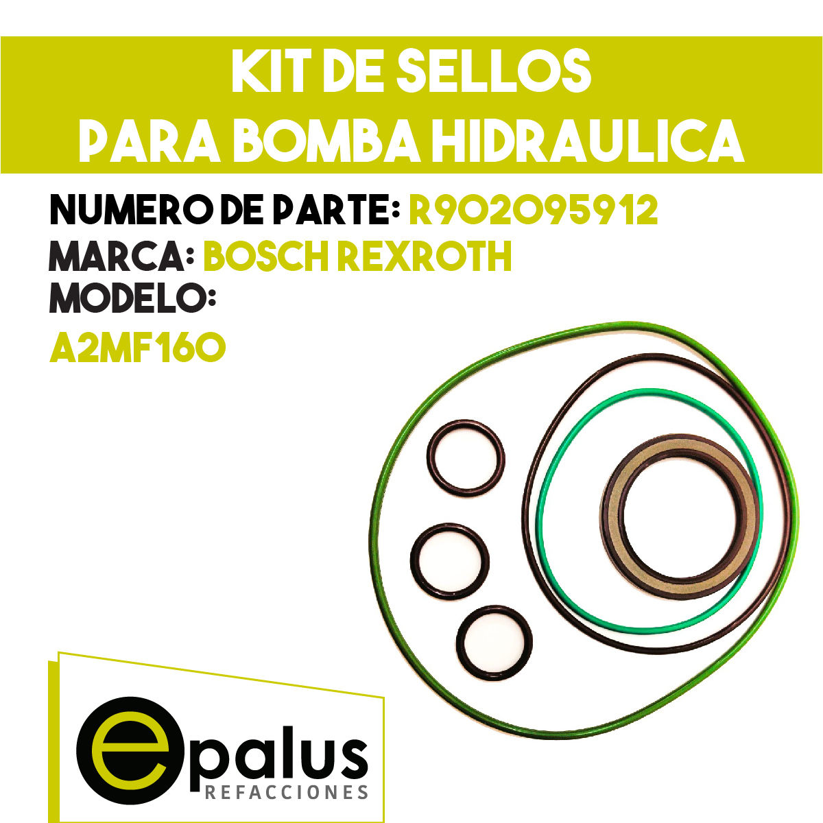 KIT DE SELLOS PARA BOMBA HIDRÁULICA - PARTE: R902095912