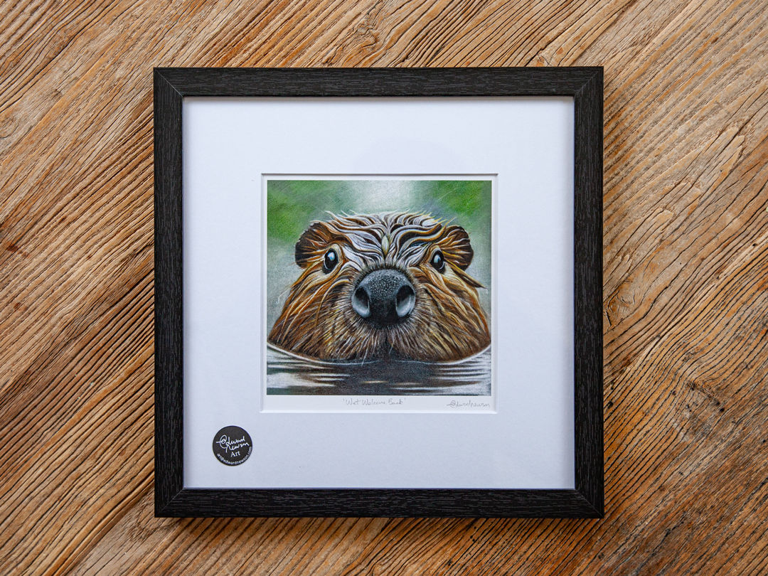 'Wet Welcome Back' 10"x10" framed print