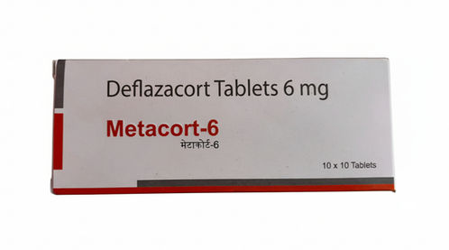 Metacort-6 Deflazacort 6 mg tablet strip packaging by Metadell Laboratory
