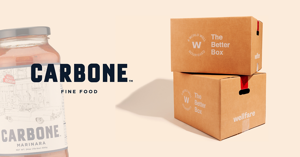 Carbone Fine Food announcement graphic with Better Boxes