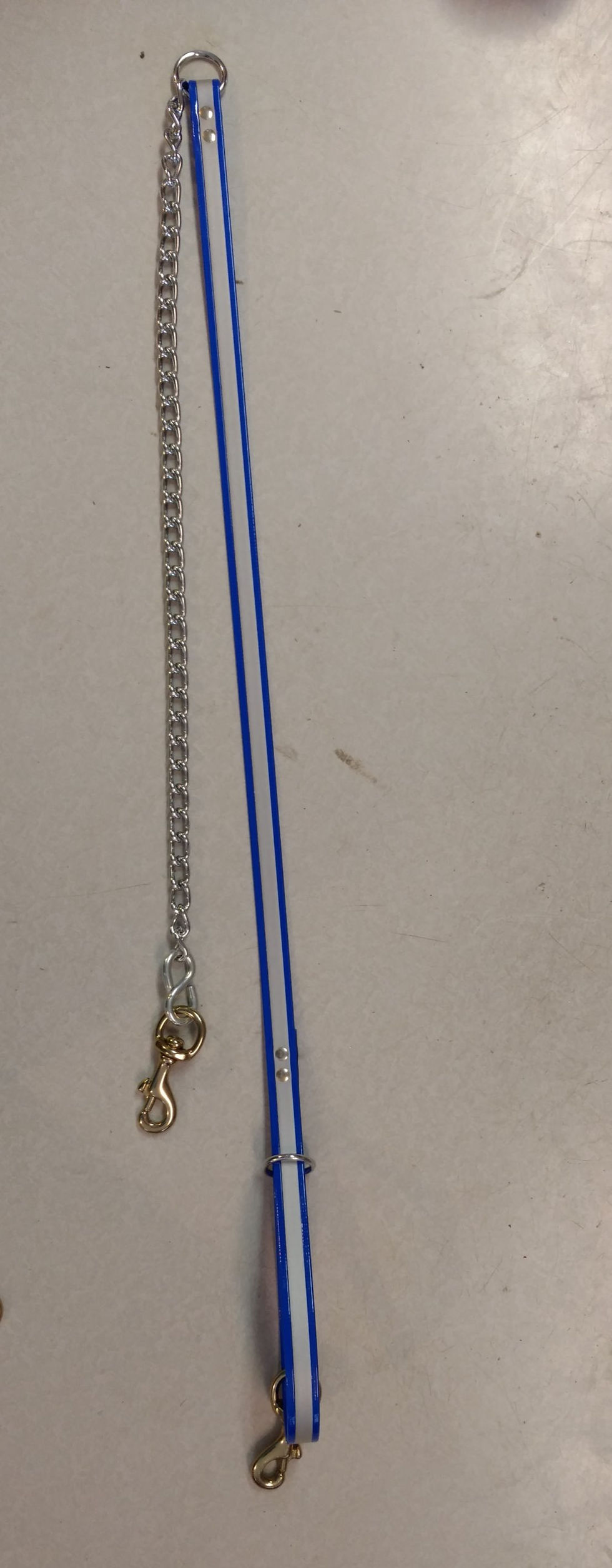 Thumbnail: 3/4 x 58" Day-Glo Reflective Chain Tree Tie with Brass Snap