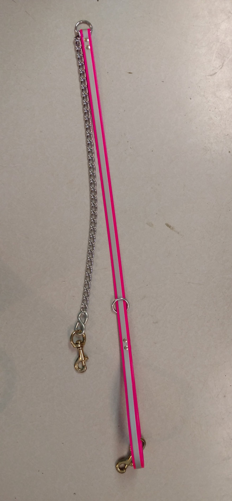 Thumbnail: 3/4 x 58" Day-Glo Reflective Chain Tree Tie with Brass Snap