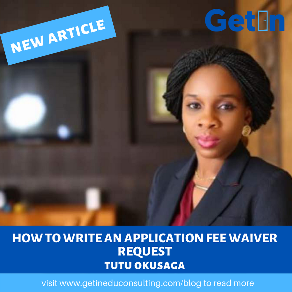 How To Write An Application Fee Waiver Request