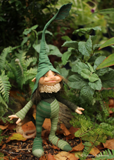 Sculpted Leaf brownie Art Doll