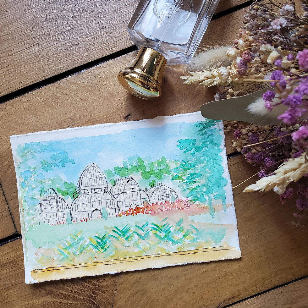peindre aquarelle parc de la tête d'or