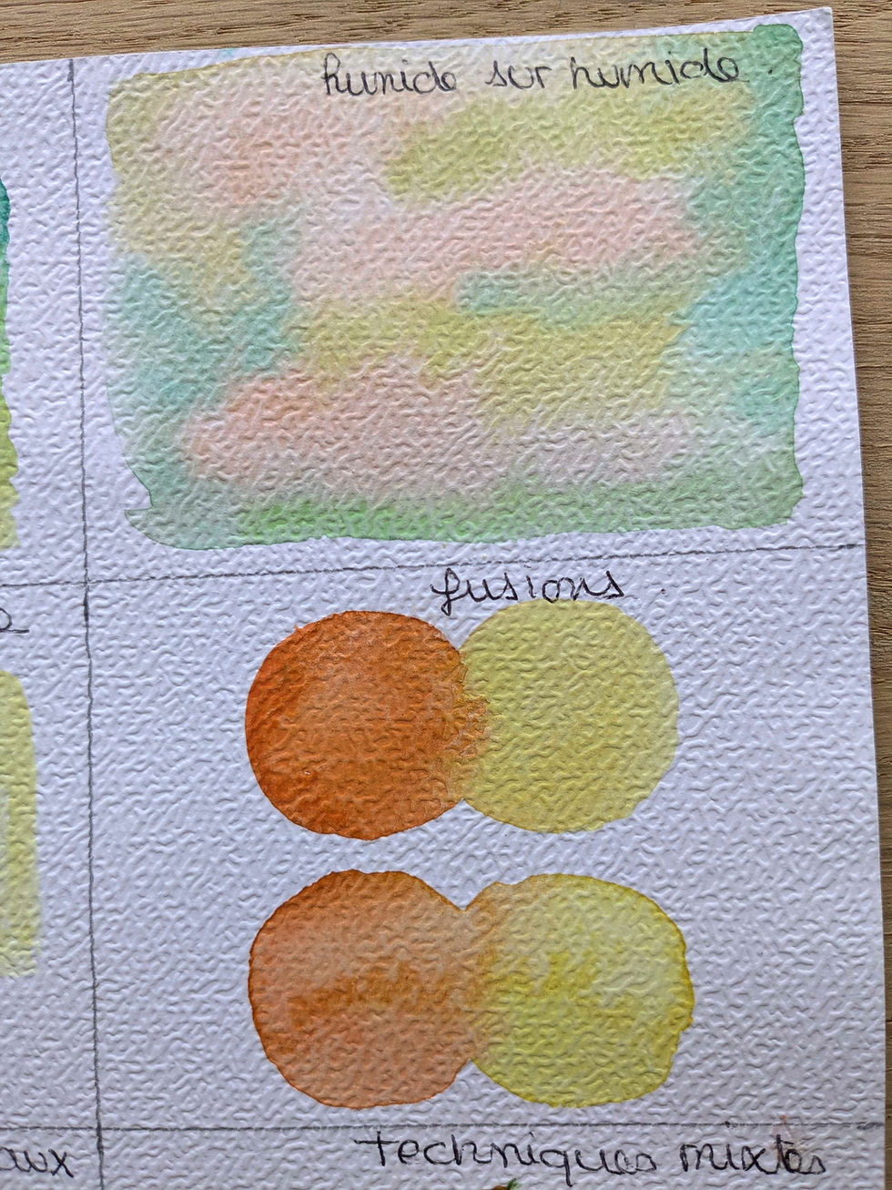 la fusion en aquarelle