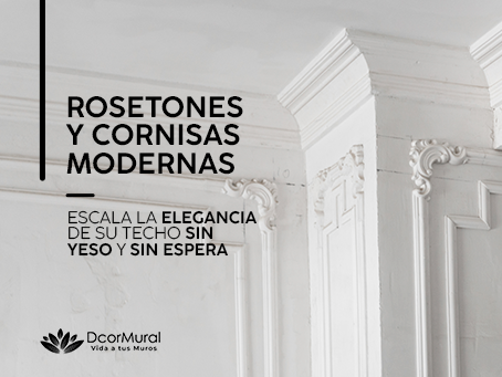 ROSETONES Y CORNISAS MODERNAS: CÓMO ESCALAR LA ELEGANCIA DE SU TECHO SIN YESO Y SIN ESPERA
