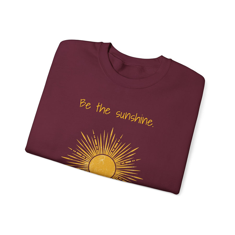 Thumbnail: Be the Sunshine Sweatshirt — Retro Sun Graphic Cozy Crewneck