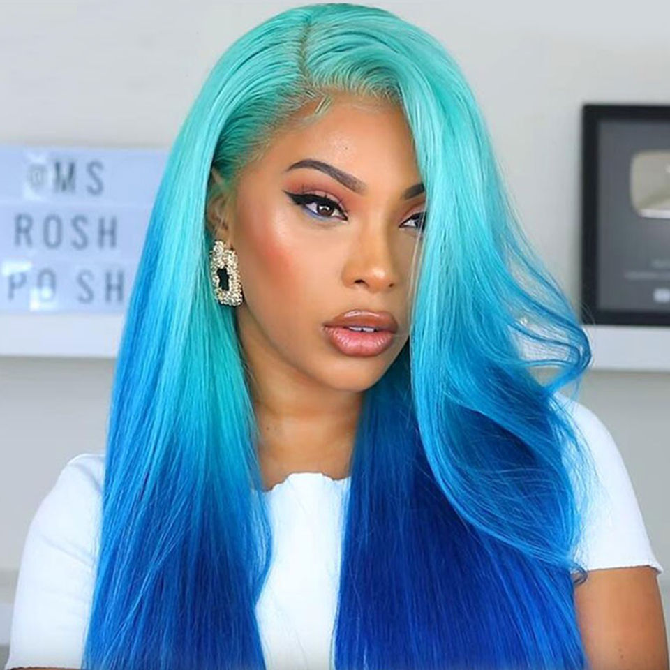 Thumbnail: THEE AQUAS | Body Wave HD Lace Front Human Hair Two Tone