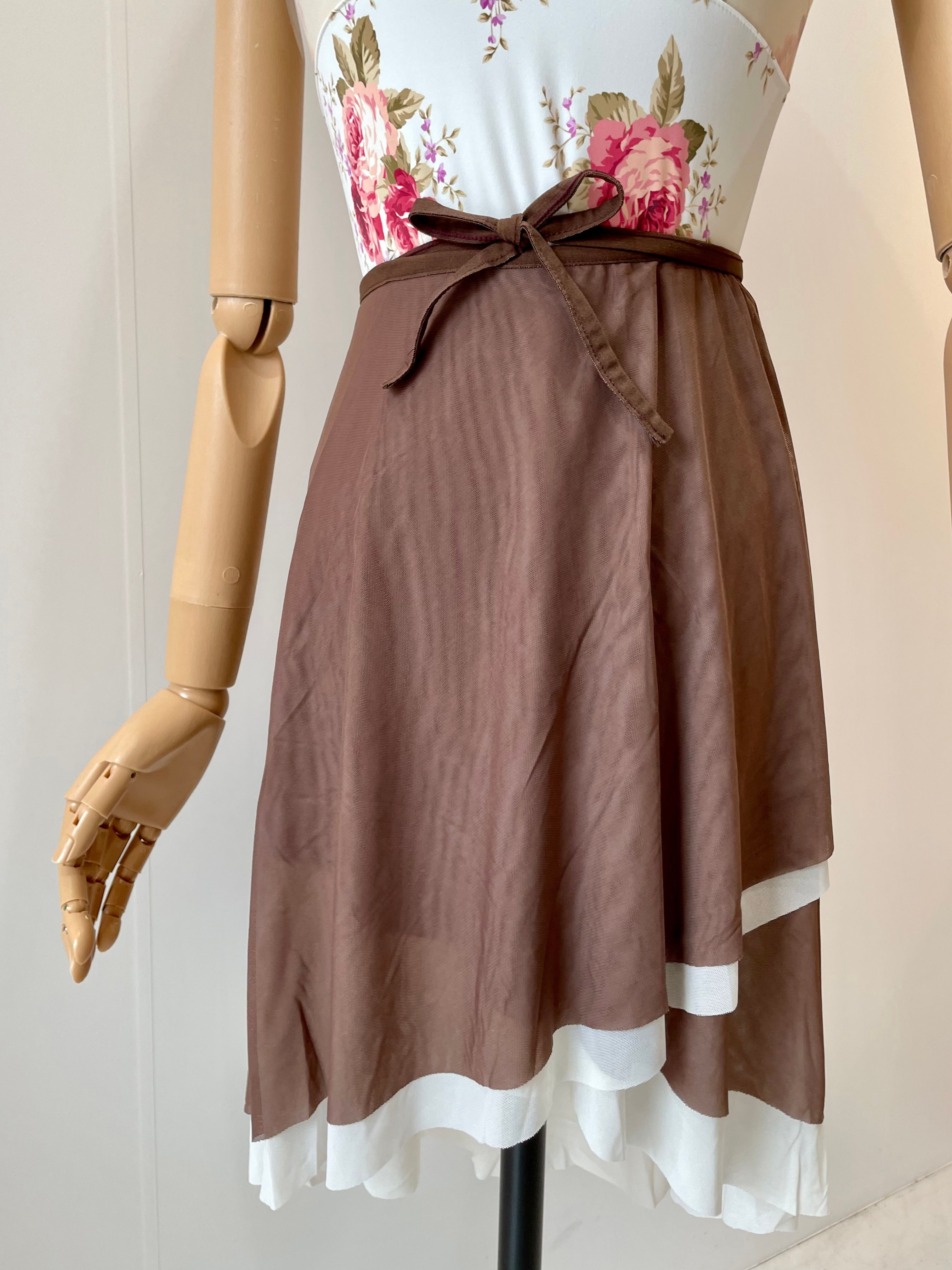 2枚重ね巻きスカート