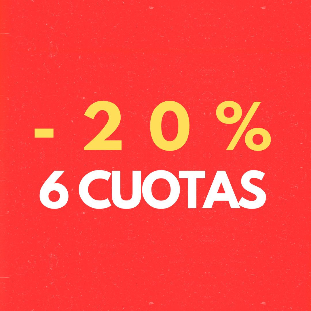 20% OFF en 6 Cuotas