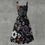 Thumbnail: Ruffle Hem Dress | Boho Black and White Halloween Ultra Soft Comfy Dress