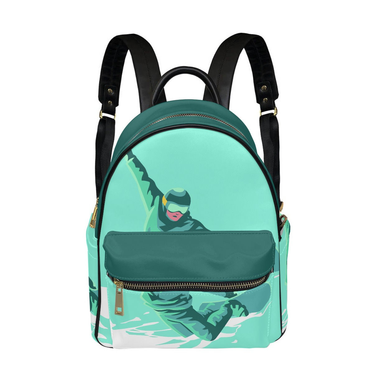 Yo! Chlo Chlo Snow Boarding Teal Backpack Purse | Personalized FREE | Yo! Accesso