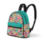Yo! Chlo Chlo Colorful Chevron Leopard Print Backpack Purse Personalized FREE