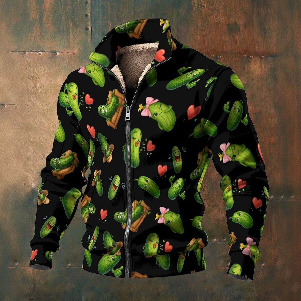 I Love Pickles Thick Knit Fleece Unisex Jacket