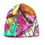 Thumbnail: Knitted Beanie | Twig and Berries Hot Pink 80's Style | Double Sided Hat