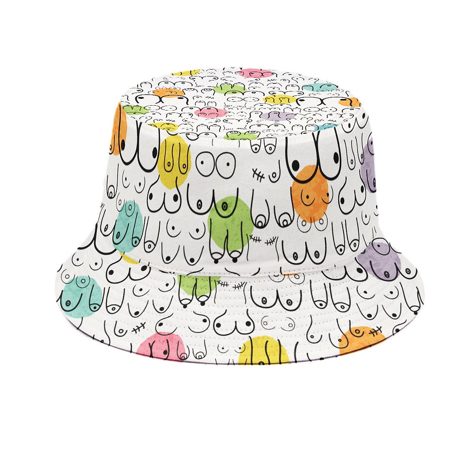 Beach Hat | All Boobies Matter | Pastel Polka Dots  | Fashion Unisex Hat