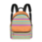 Yo! Chlo Chlo Peachy Pastel Chevron Backpack Purse Personalized FREE