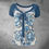 Thumbnail: Baby Doll Shirt l | Naughty Blue Garden | Pleated Sexy Shirt with Bow for Women