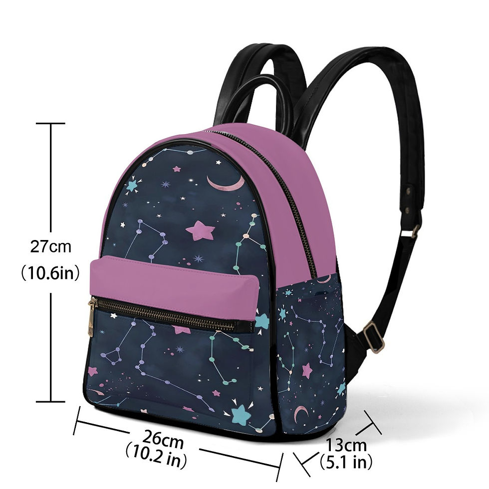 Yo! Chlo Chlo Constellations on Mauve Backpack Purse Personalized FREE