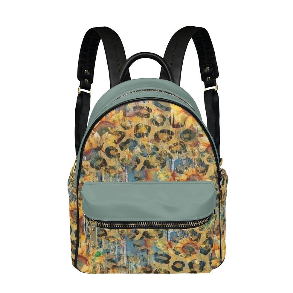Country Blue Sunflower Leopard Backpack Purse Personalized FREE Yo! Chlo Chlo