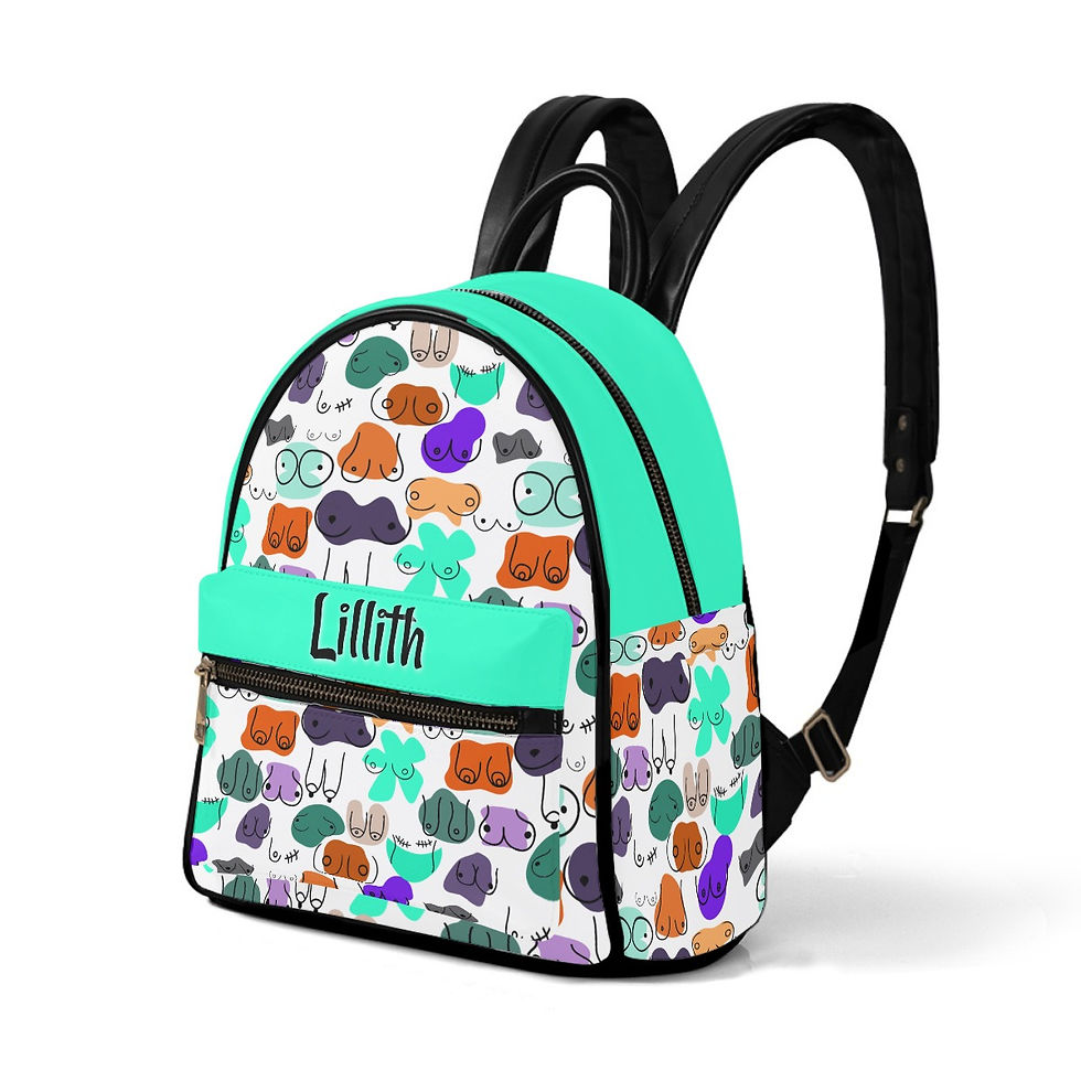Purse Backpack | Bright All Boobies Matter | Personalized Small Backpack