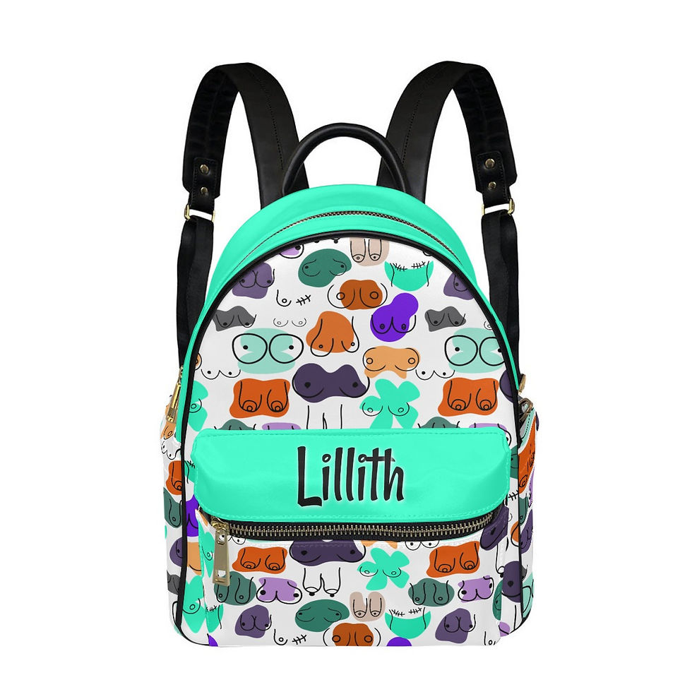 Purse Backpack | Bright All Boobies Matter | Personalized Small Backpack