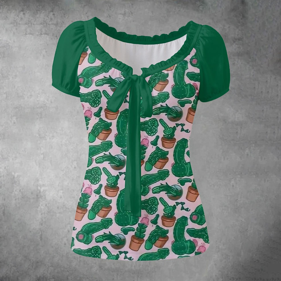 Baby Doll Shirt l | Don't Be a Prick Dick | Pleated Sexy Shirt with Bow