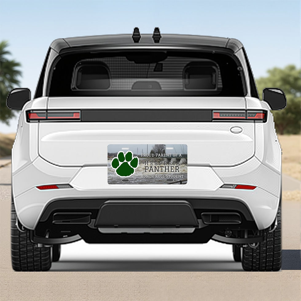 Vanity Plate | Proud Parent of a Hesperia Panther Front License Plate