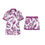 Thumbnail: Silky Short Jammies | Naughty Drawer | Purple Sexy Toys Pattern for Women