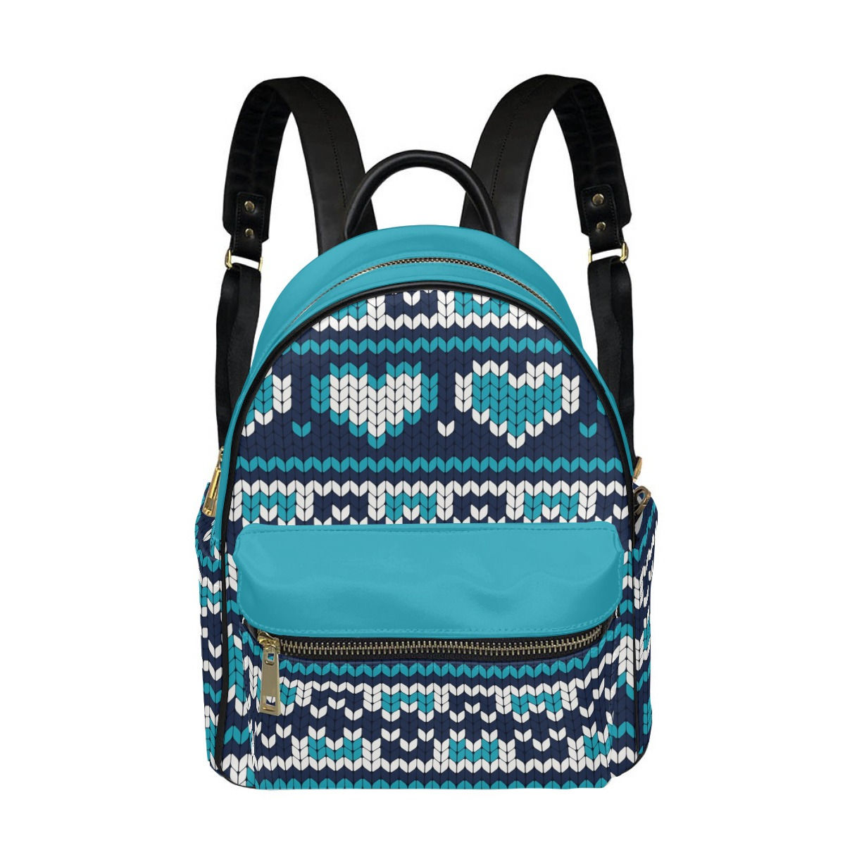 Yo! Chlo Chlo Blue Hearts Ugly Sweater Backpack Purse Personalized FREE