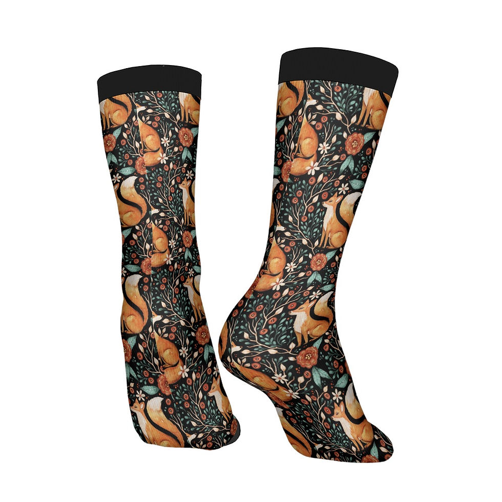 Fox Trot | High Quality Soft Moisture-Wicking Unisex Socks