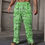 Thumbnail: Lounging Pants | Pale Green Plaid Boobies | Elastic Drawstring  for Men