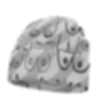 Knitted Beanie | All Boobies Matter Gray Stripes | Double Sided Hat