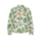 Jean Jacket | All Boobies Matter Green Tan Leaves Unisex Lapel Cotton