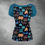 Thumbnail: Baby Doll Shirt l | Boobies on Black | Teal | Pleated Sexy Shirt with Bow