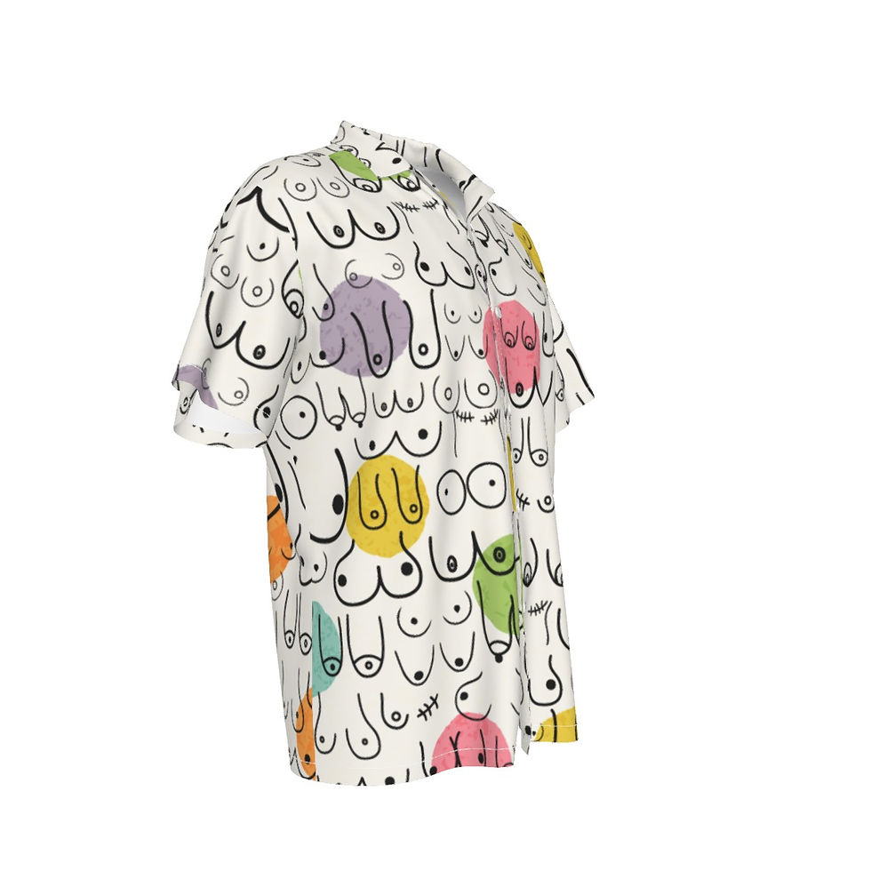 Hawaiian Shirt | All Boobies Matter | Pastel Polka Dots | Yo! Chlo Chlo