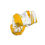 Thumbnail: Scrunchie | Yellow and White | Ponytail Braid Bun for Hair | Yo! Access