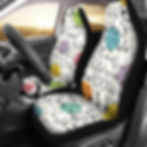 Plush Micro Fiber Seat Covers | All Boobies Matter Pastel Polka Dots for Car