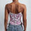 Thumbnail: Spaghetti Strap Tank Top | Naughty Pink Garden | Cami Tank for Women