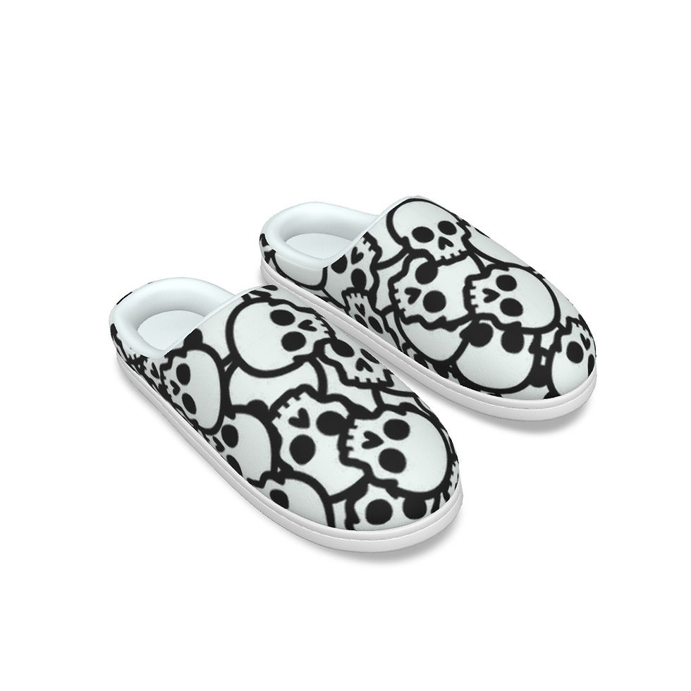 Slippers | Bag o'Skulls | Yo! Halloween Softest Constant Temperature Slippers