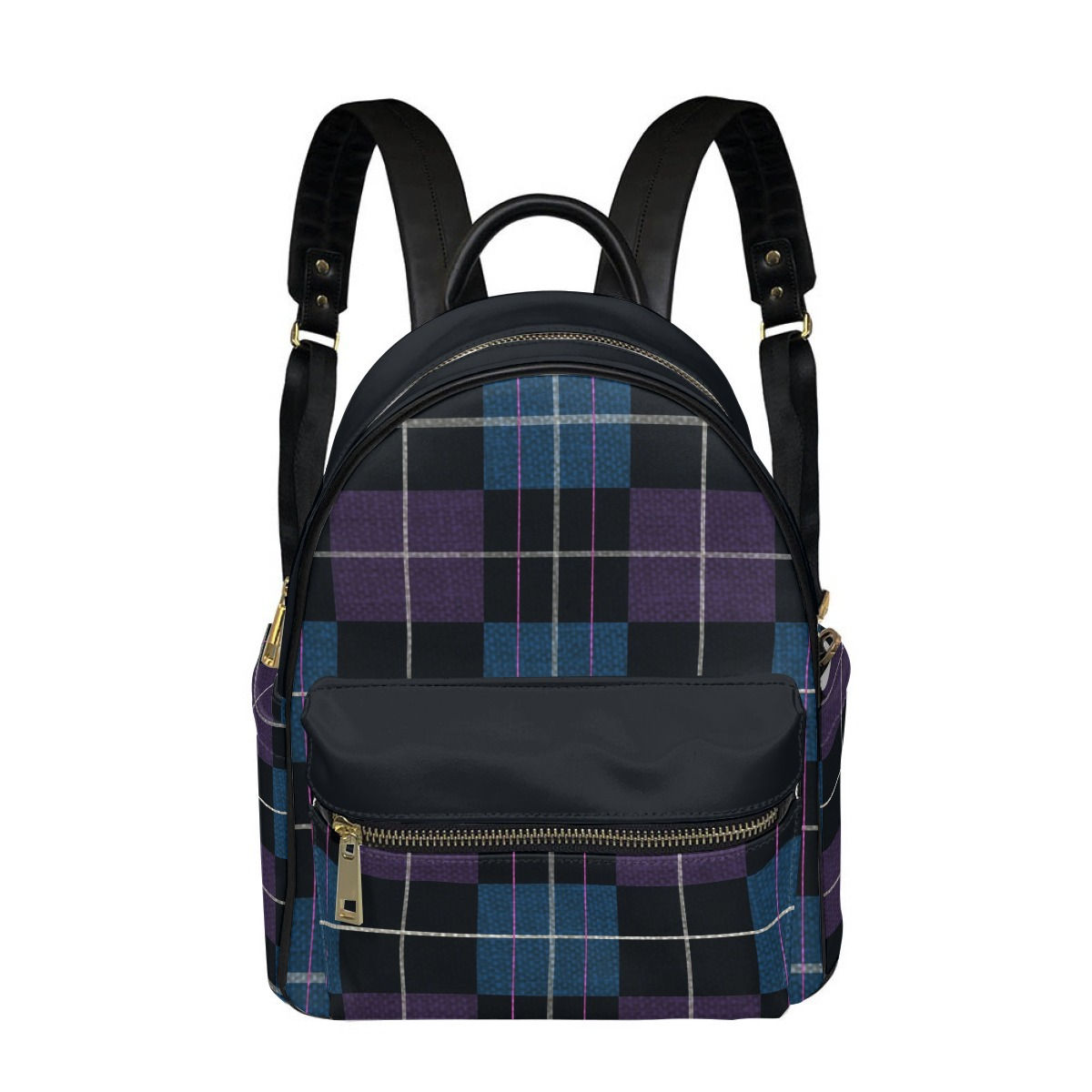 Blue and Purple Plaid Backpack Purse Personalized FREE Yo! Chlo Chlo
