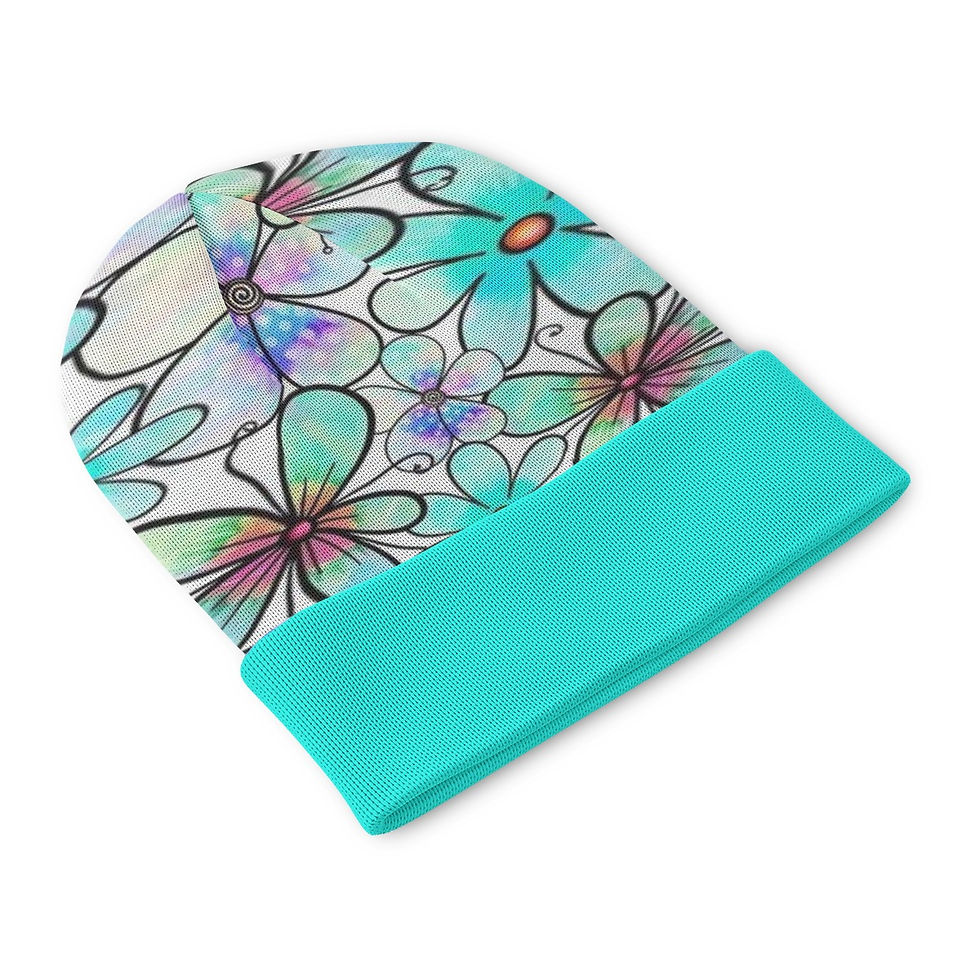 Doodle Daisies on Teal Women's Air Cushion Sport Shoes Yo! Chlo Chlo