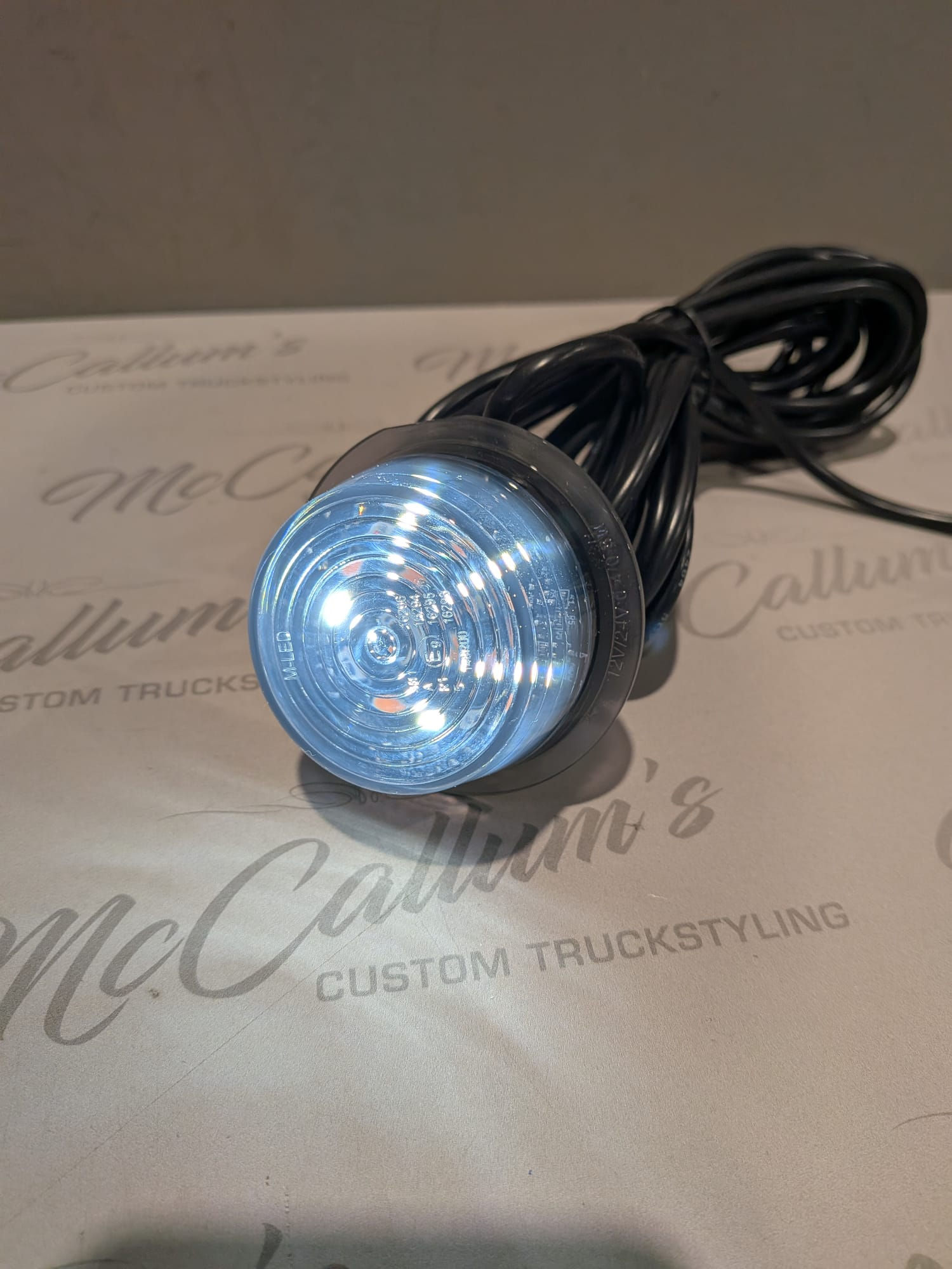 M-LED Danish lamp white/amber/red with turn signal Clear Look E-mark